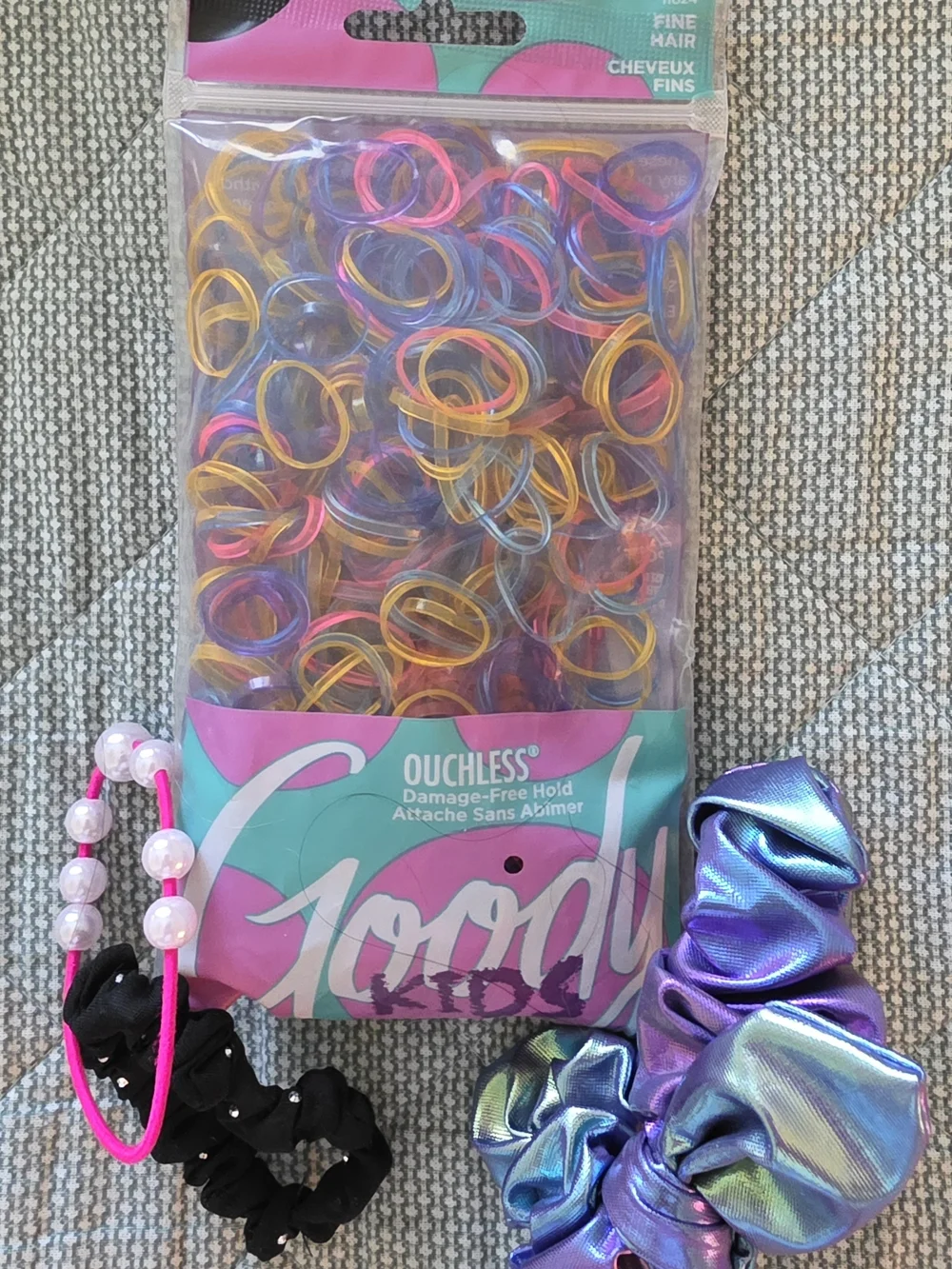Hello Kitty Pink Sequin & Fuchsia Faux Fur Headband Set with Iridescent Bow